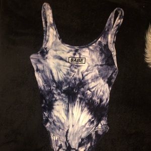 Pacsun ‘BABE’ Bodysuit Tie Dye